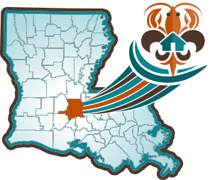 Map showing the location of Washington within the state of Louisiana